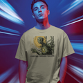 Evolving Through The Wire - Unisex Premium Oversized Faded T-Shirt