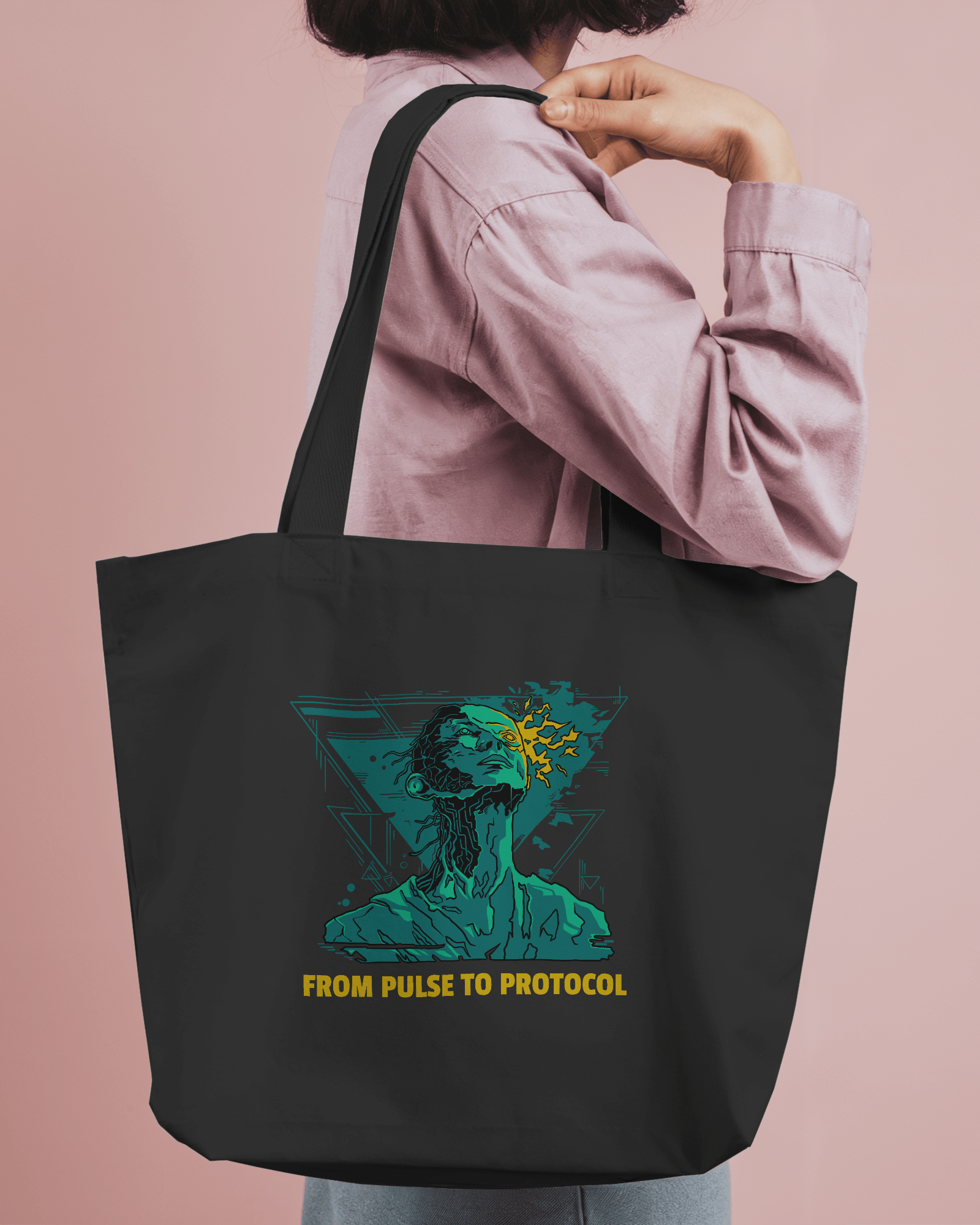 From Pulse To Protocol - Premium Large Tote Bag