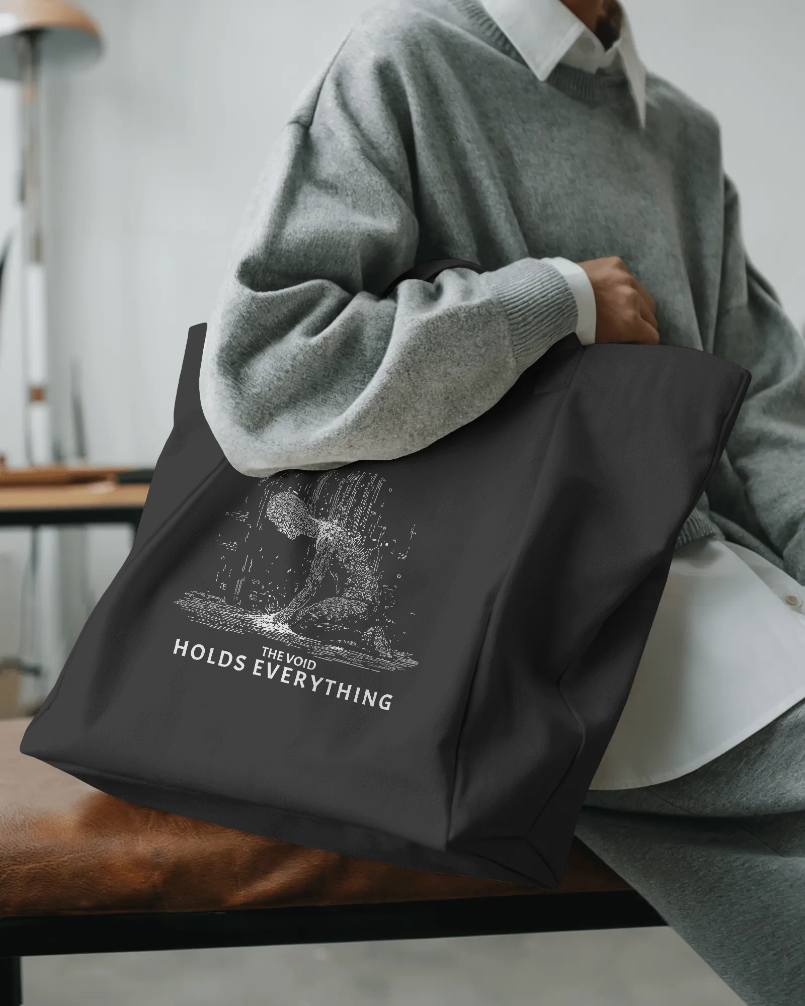 The Void Holds Everything - Premium Large Tote Bag